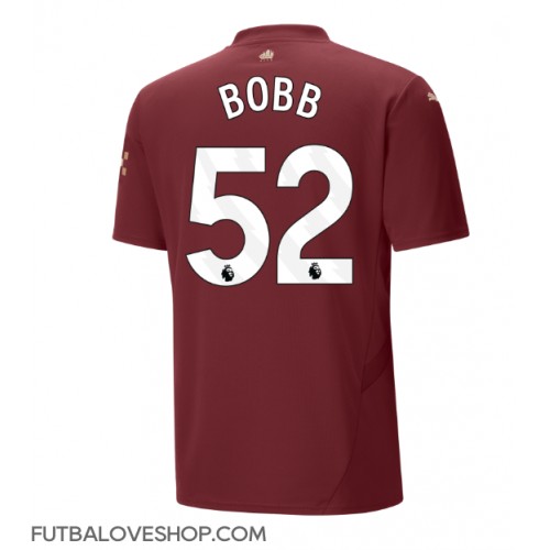 Dres Manchester City Oscar Bobb #52 Tretina 2024-25 Krátky Rukáv